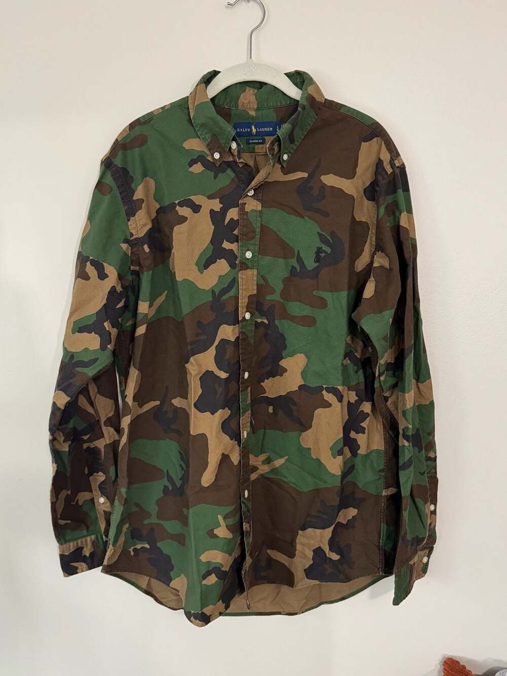 Ralph Lauren Classic Fit Camo Shirt Size L
